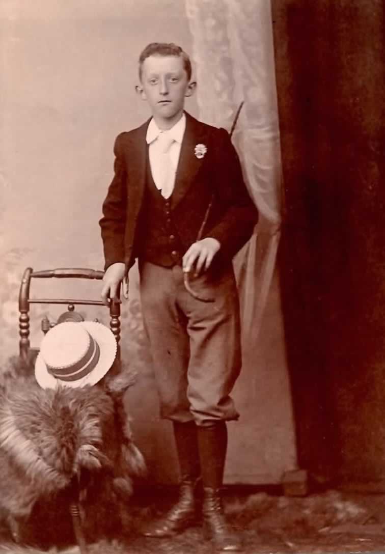 James Parker Barnes as a teenager, copyright David Tonks